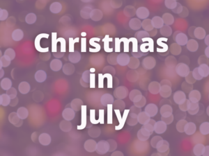 Christmas In July Poster in Purple Shades