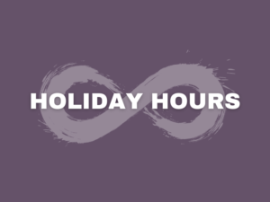 Holiday Hours Poster in Grey Color Background