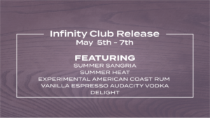 Infinity Club Release of Drinks Poster
